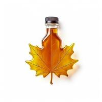 Maple syrup isolated on white background top view photo