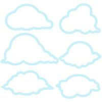 Set speech bubbles on white background. chat box or chat vector square and doodle message or communication icon Cloud speaking for comics and minimal message dialog