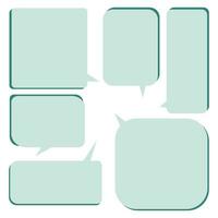 Set speech bubbles on white background. chat box or chat vector square and doodle message or communication icon Cloud speaking for comics and minimal message dialog