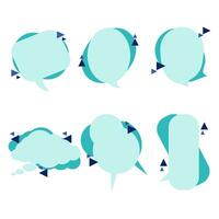 Set speech bubbles on white background. chat box or chat vector square and doodle message or communication icon Cloud speaking for comics and minimal message dialog