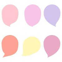 Set speech bubbles on white background. chat box or chat vector square and doodle message or communication icon Cloud speaking for comics and minimal message dialog