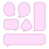 Set speech bubbles on white background. chat box or chat vector square and doodle message or communication icon Cloud speaking for comics and minimal message dialog