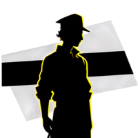 Hard Working Man Silhouette Ai Generative png