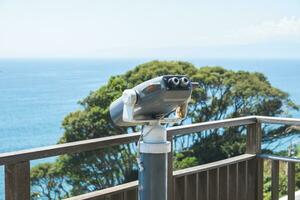 binoculars at Enoshima Island in Fujisawa, Kanagawa, Japan photo