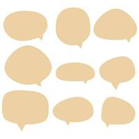 Set speech bubbles on white background. chat box or chat vector square and doodle message or communication icon Cloud speaking for comics and minimal message dialog