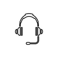 auriculares icono, auriculares logo. vector ilustración logo modelo para muchos objetivo. aislado en blanco antecedentes