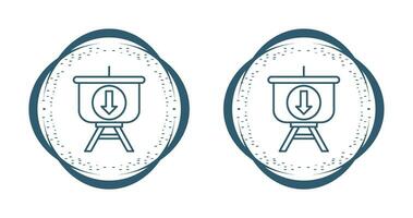 Downloading Presentation Vector Icon
