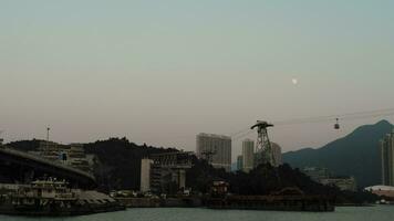 HONG KONG NOVEMBER 07, 2019 - Modern skyscrapers and the port of Hong Kong video