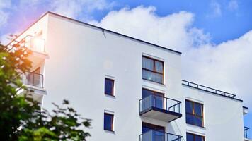 Corner of building. Modern architecture. Green and orange color in exterior  of building. 12612383 Stock Photo at Vecteezy