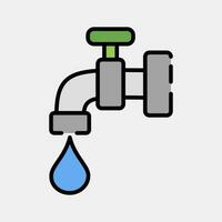 Icon save water. Ecology and environment elements. Icons in filled line style. Good for prints, posters, logo, infographics, etc. vector