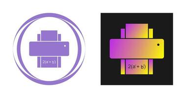 Print Math Sheet Vector Icon