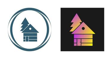 Wood Cabin Vector Icon