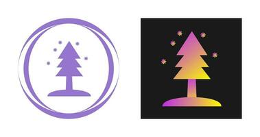 Tree in Snow Vector Icon