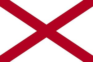 The official current flag of USA state Alabama. State flag of Alabama. Illustration. photo