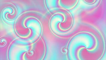 Liquid holographic swirl shapes abstract motion background video
