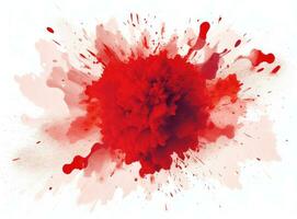 Red powder splash isolated photo