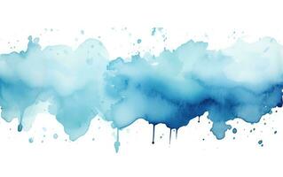 Blue watercolor painted background photo