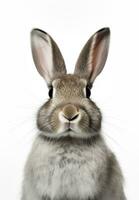 Cute rabbit isolated photo