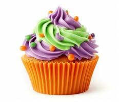 Tasty spooky cupcake for Halloween party photo