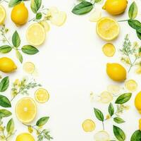 Lemon natural background photo