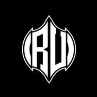 RU letter logo design. RU creative monogram initials letter logo concept. RU Unique modern flat abstract vector letter logo design.
