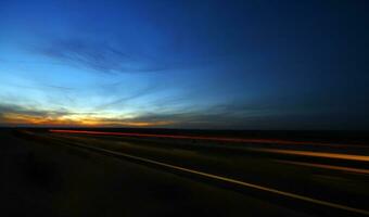 Night dark highway photo