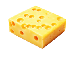 Yellow piece of cheese isolated png