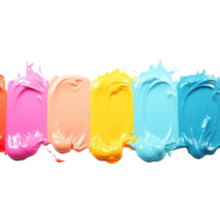 Colorful paints isolated png