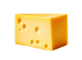 Yellow piece of cheese isolated png