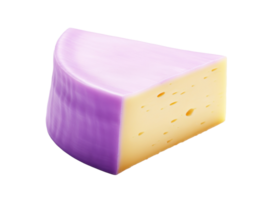 Yellow piece of cheese isolated png