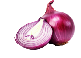 Red ripe onion isolated png