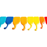 Colorful paints isolated png