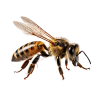 A stunning bee is flying, isolated png