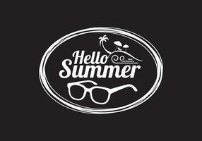 this is summer and beach logo design vector