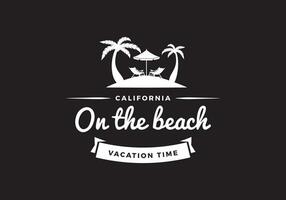 esta es verano y playa logo diseño vector