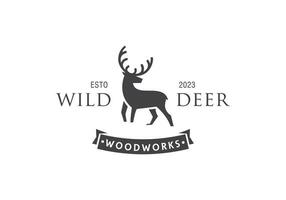 this is a a unique deer logo design for your business vector