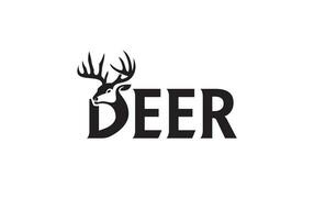 deer text logo design for your company vector