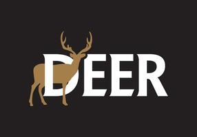 deer text logo design for your company vector