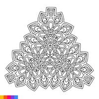 mandala Arte para colorante libro. limpiar decorativo redondo ornamento. oriental patrón, vector ilustración colorante libro página. circular modelo en formar de mandala para alheña, mehndi, tatuaje, decoración.