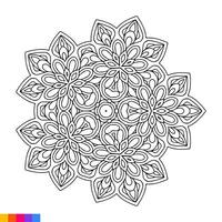 mandala Arte para colorante libro. limpiar decorativo redondo ornamento. oriental patrón, vector ilustración colorante libro página. circular modelo en formar de mandala para alheña, mehndi, tatuaje, decoración.