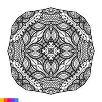 mandala Arte para colorante libro. limpiar decorativo redondo ornamento. oriental patrón, vector ilustración colorante libro página. circular modelo en formar de mandala para alheña, mehndi, tatuaje, decoración.