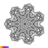 mandala Arte para colorante libro. limpiar decorativo redondo ornamento. oriental patrón, vector ilustración colorante libro página. circular modelo en formar de mandala para alheña, mehndi, tatuaje, decoración.