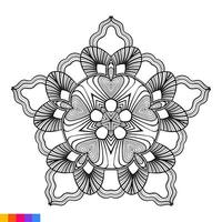 mandala Arte para colorante libro. limpiar decorativo redondo ornamento. oriental patrón, vector ilustración colorante libro página. circular modelo en formar de mandala para alheña, mehndi, tatuaje, decoración.