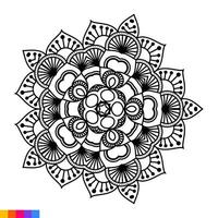 mandala Arte para colorante libro. limpiar decorativo redondo ornamento. oriental patrón, vector ilustración colorante libro página. circular modelo en formar de mandala para alheña, mehndi, tatuaje, decoración.