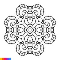 mandala Arte para colorante libro. limpiar decorativo redondo ornamento. oriental patrón, vector ilustración colorante libro página. circular modelo en formar de mandala para alheña, mehndi, tatuaje, decoración.