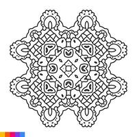 mandala Arte para colorante libro. limpiar decorativo redondo ornamento. oriental patrón, vector ilustración colorante libro página. circular modelo en formar de mandala para alheña, mehndi, tatuaje, decoración.