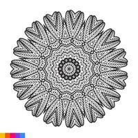 mandala Arte para colorante libro. limpiar decorativo redondo ornamento. oriental patrón, vector ilustración colorante libro página. circular modelo en formar de mandala para alheña, mehndi, tatuaje, decoración.