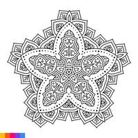 mandala Arte para colorante libro. limpiar decorativo redondo ornamento. oriental patrón, vector ilustración colorante libro página. circular modelo en formar de mandala para alheña, mehndi, tatuaje, decoración.