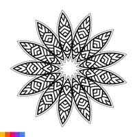 mandala Arte para colorante libro. limpiar decorativo redondo ornamento. oriental patrón, vector ilustración colorante libro página. circular modelo en formar de mandala para alheña, mehndi, tatuaje, decoración.