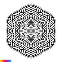 Mandala Art for coloring book. Clean Decorative round ornament. Oriental pattern, Vector illustration Coloring book page. Circular pattern in form of mandala for Henna, Mehndi, tattoo, decoration.